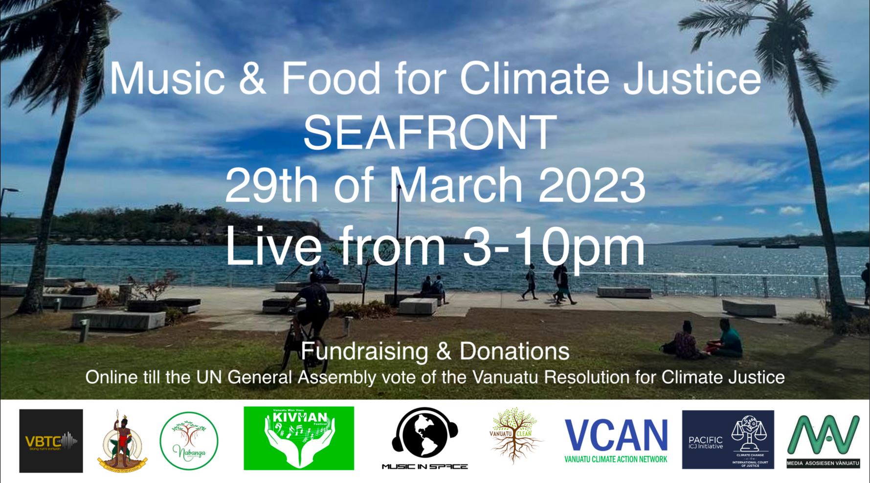 Music & Food for Climate Justice at SEAFRONT - Online UN General Assembly Vote