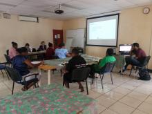 Members of the Evacuations Centre Working Group at their meeting this week at the VMGD Conference room.