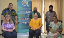 Officials from the Vanuatu Meteorology and Geohazards Department and SPREP Officers Officials from the Vanuatu Meteorology and Geohazards Department and SPREP Officers